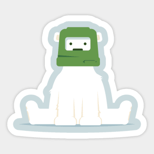 Polar Bear Bucket Head Sticker